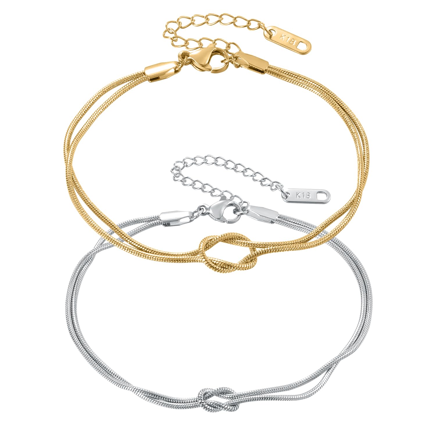 Para Meu Marido - Kit Pulseiras Nó Infinito Banhado a Ouro 18k