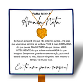 Para Minha Neta - Colar Coração Abraçado Banhado a Ouro 18k
