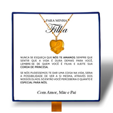 Para Minha Filha - Colar Coração Abraçado Banhado a Ouro 18k