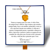 Para Minha Filha - Colar Coração Abraçado Banhado a Ouro 18k
