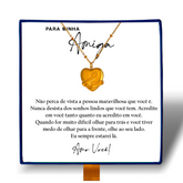 Para Minha Amiga - Colar Coração Abraçado Banhado a Ouro 18k