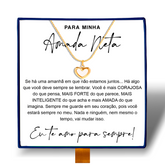 Para Minha Neta - Colar Coração Pérola Banhado a Ouro 18k