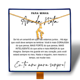 Para Minha Neta - Colar Laço de Amor Banhado a Ouro 18k