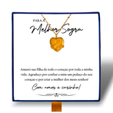 Para a Melhor Sogra - Colar Coração Abraçado Banhado a Ouro 18k