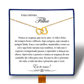 Para Minha Filha - Colar Duplo Coração Entrelaçados Banhado a Ouro 18k
