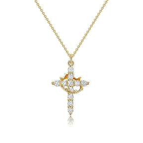Linda Neta - Colar Cruz do Rei Banhado a Ouro 18k