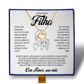 Para Minha Filha - Colar Coração Pérola Banhado a Ouro 18k