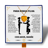 Para Minha Filha - Colar Coração Abraçado Banhado a Ouro 18k