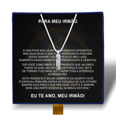 Meu Irmão - Colar Americano Banhado a Ouro Branco 18k