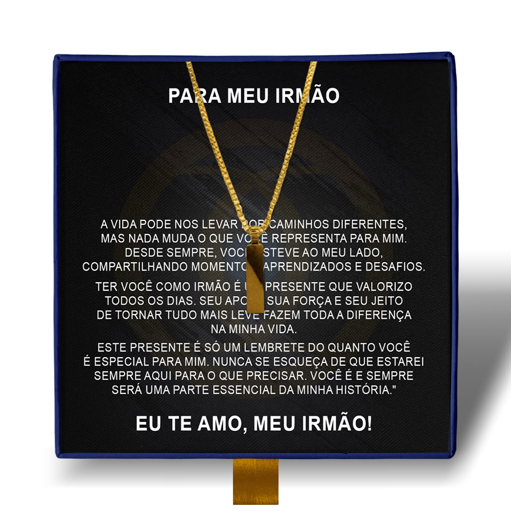 Meu Irmão - Colar Americano Banhado a Ouro 18k