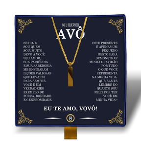 Querido Avô - Colar Americano Banhado a Ouro 18k