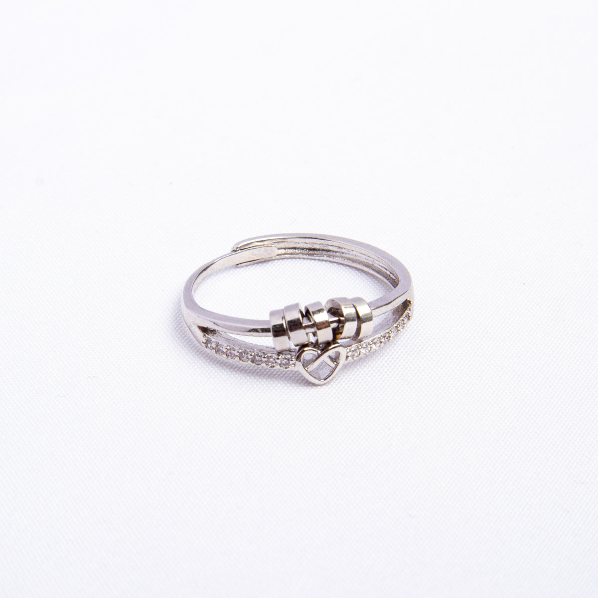 Anel Anti-Stress Amor Infinito Banhado a Ouro 18k