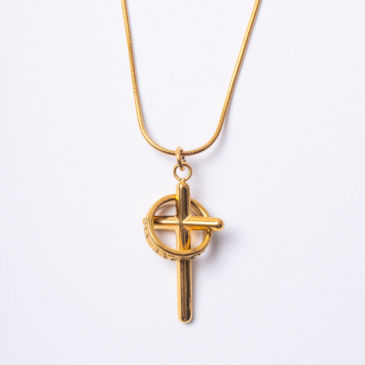 Colar Cruz Anti-Stress Feminino Banhado a Ouro 18k