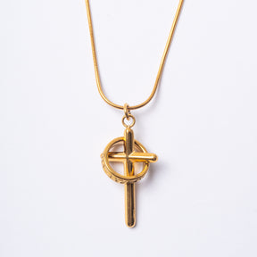 Para Minha Filha- Colar Cruz Anti-Stress Feminino Banhado a Ouro 18k