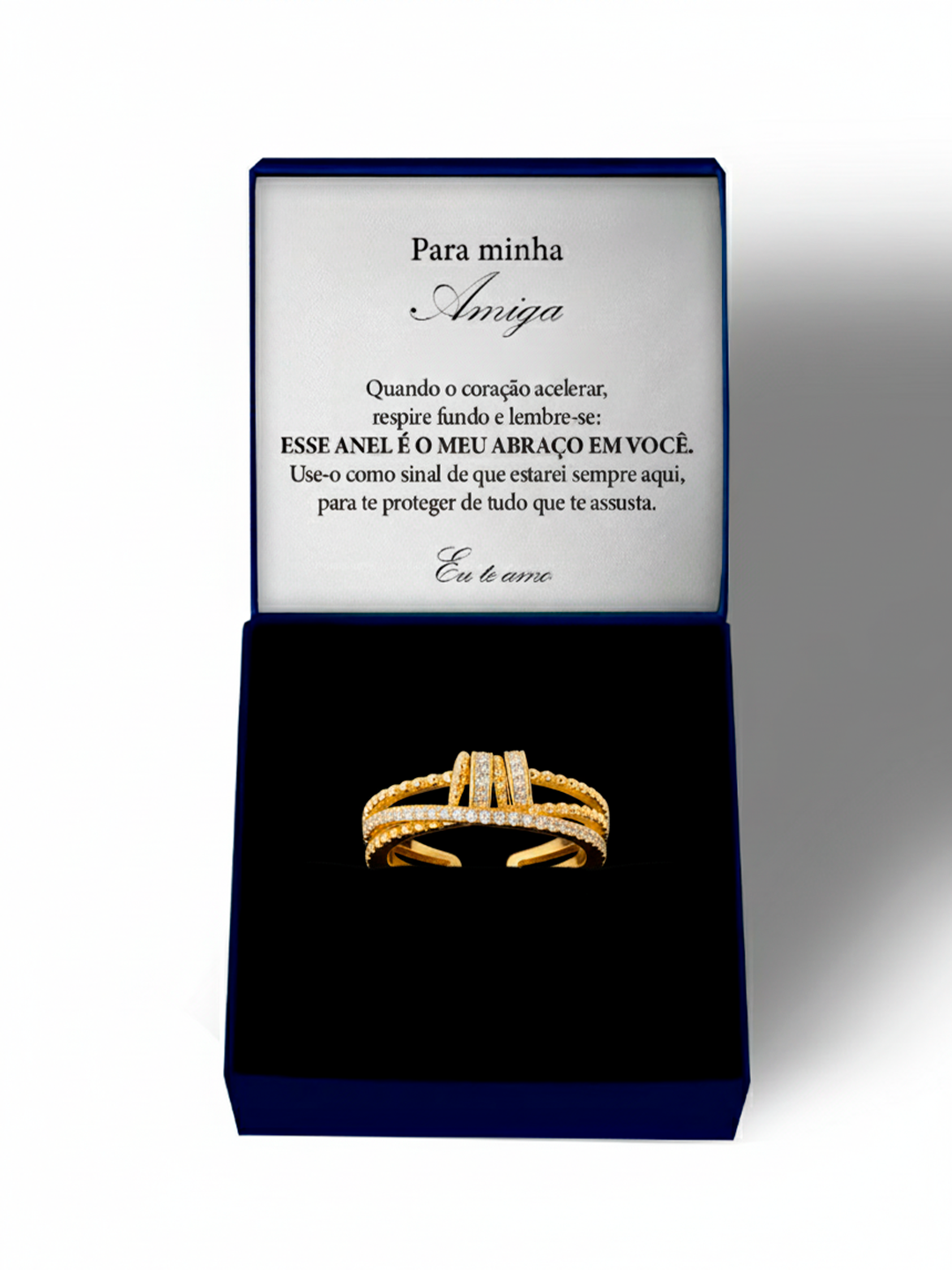 Para Minha Amiga - Anel Anti-Stress Banhado a Ouro 18k