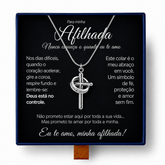 Para Minha Afilhada - Colar Cruz Anti-Stress Feminino Banhado a Ouro 18k