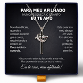 Para Meu Afilhado - Colar Cruz Anti-Stress Banhado a Ouro 18k