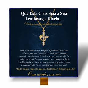 Filha - Colar Cruz do Rei Banhado a Ouro 18k