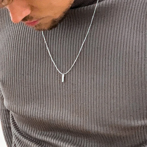 Colar Americano Banhado a Ouro Branco 18k
