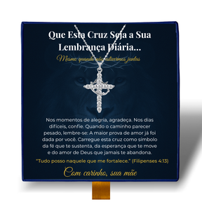 Filha - Colar Cruz do Rei Banhado a Ouro 18k