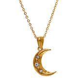 Colar Encanto Lunar Banhado a Ouro 18k