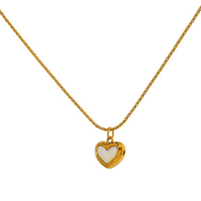 Para Minha Irmã - Colar Coração Pérola Banhado a Ouro 18k