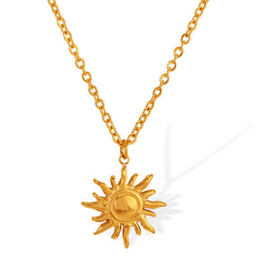 Para Minha Filha- Colar Sol Radiante Banhado a Ouro 18k