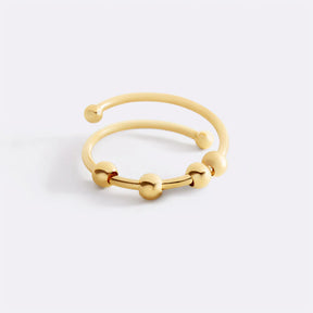 Anel Serenity Anti Ansiedade Banhado a Ouro 18k