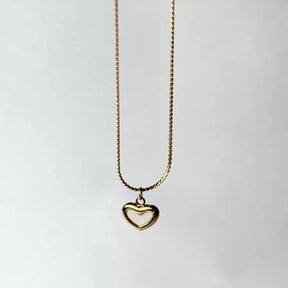Para Minha Filha - Colar Coração Pérola Banhado a Ouro 18k-3