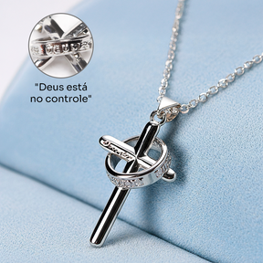 Colar Cruz Masculino Anti-Stress Banhado a Ouro 18k