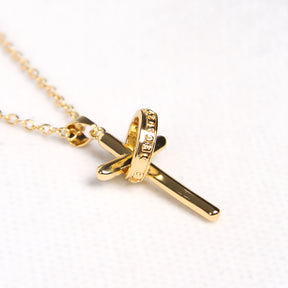 Colar Cruz Masculino Anti-Stress Banhado a Ouro 18k
