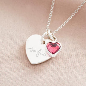 Colar Personalizado Coração de Aniversário Banhado a Ouro 18k