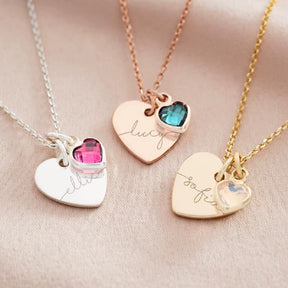 Colar Personalizado Coração de Aniversário Banhado a Ouro 18k
