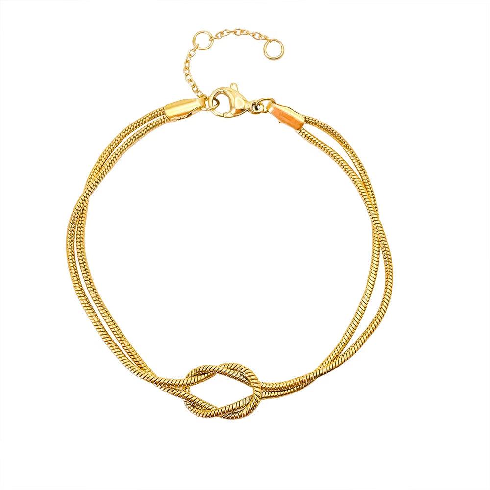 Querido Filho  - Pulseira Laço Banhada a Ouro 14k