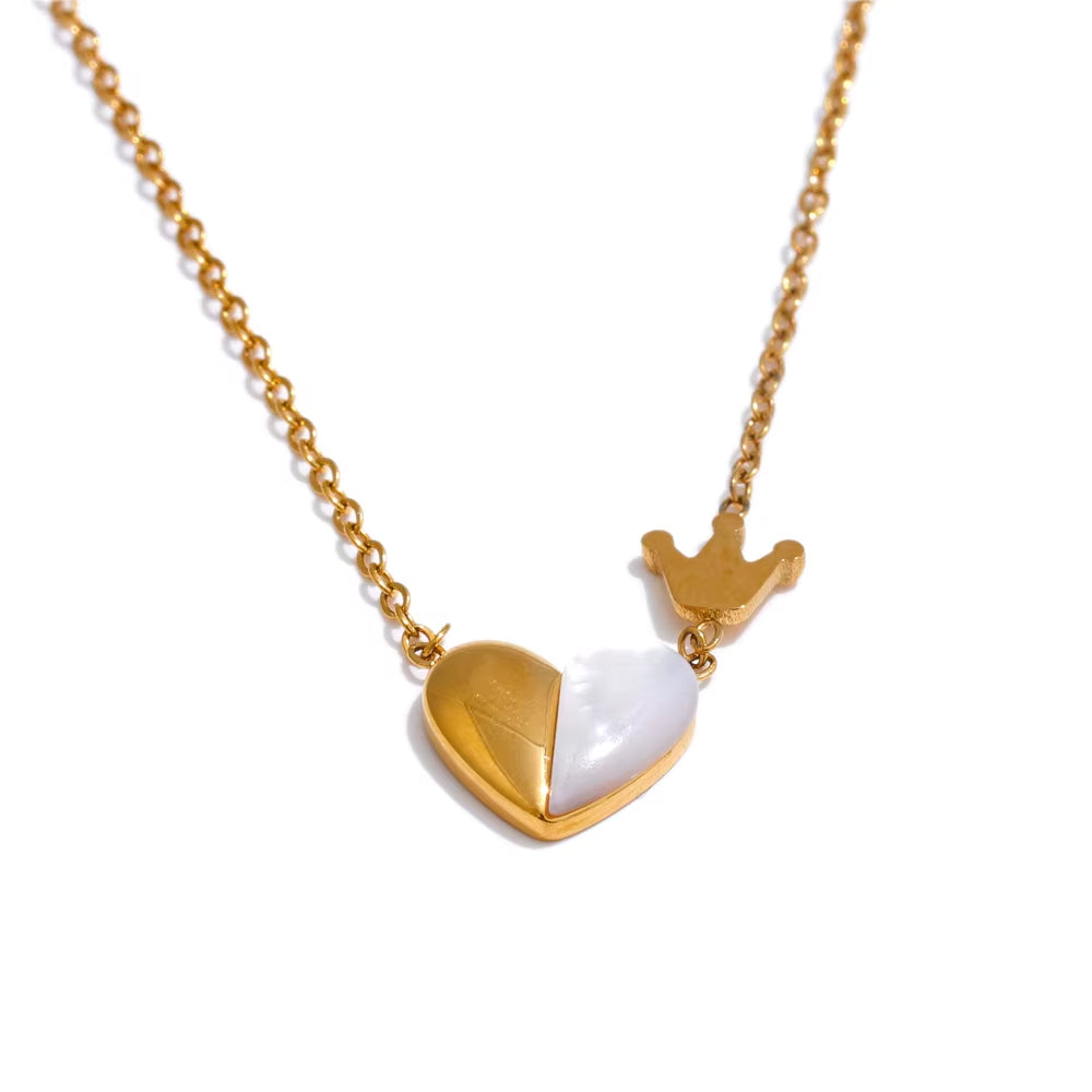 Colar Rainha do Meu Coração Banhado a Ouro 18k