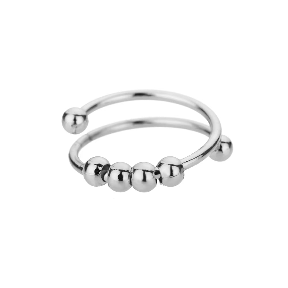 Anel Serenity Anti Ansiedade Banhado a Ouro 18k