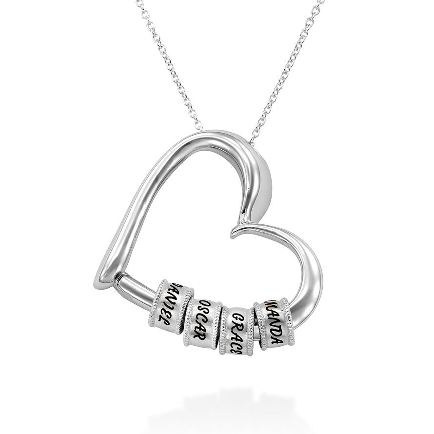 Colar Personalizado Coração Gigante Banhado a Ouro 18k